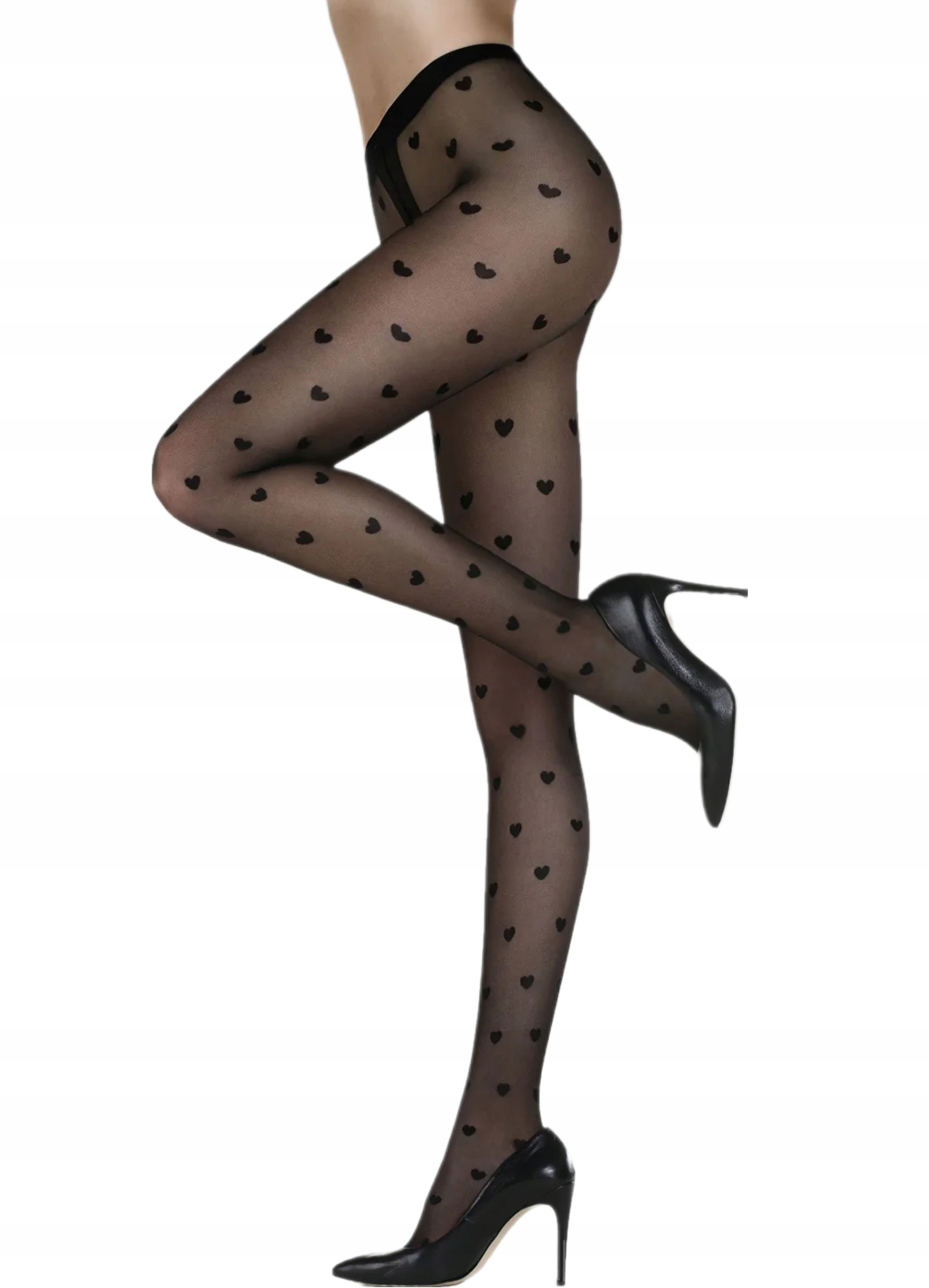 Rajstopy Gatta rajstopy w serduszka 20 den NERO funny 08 r. 4-L Rozmiar 4