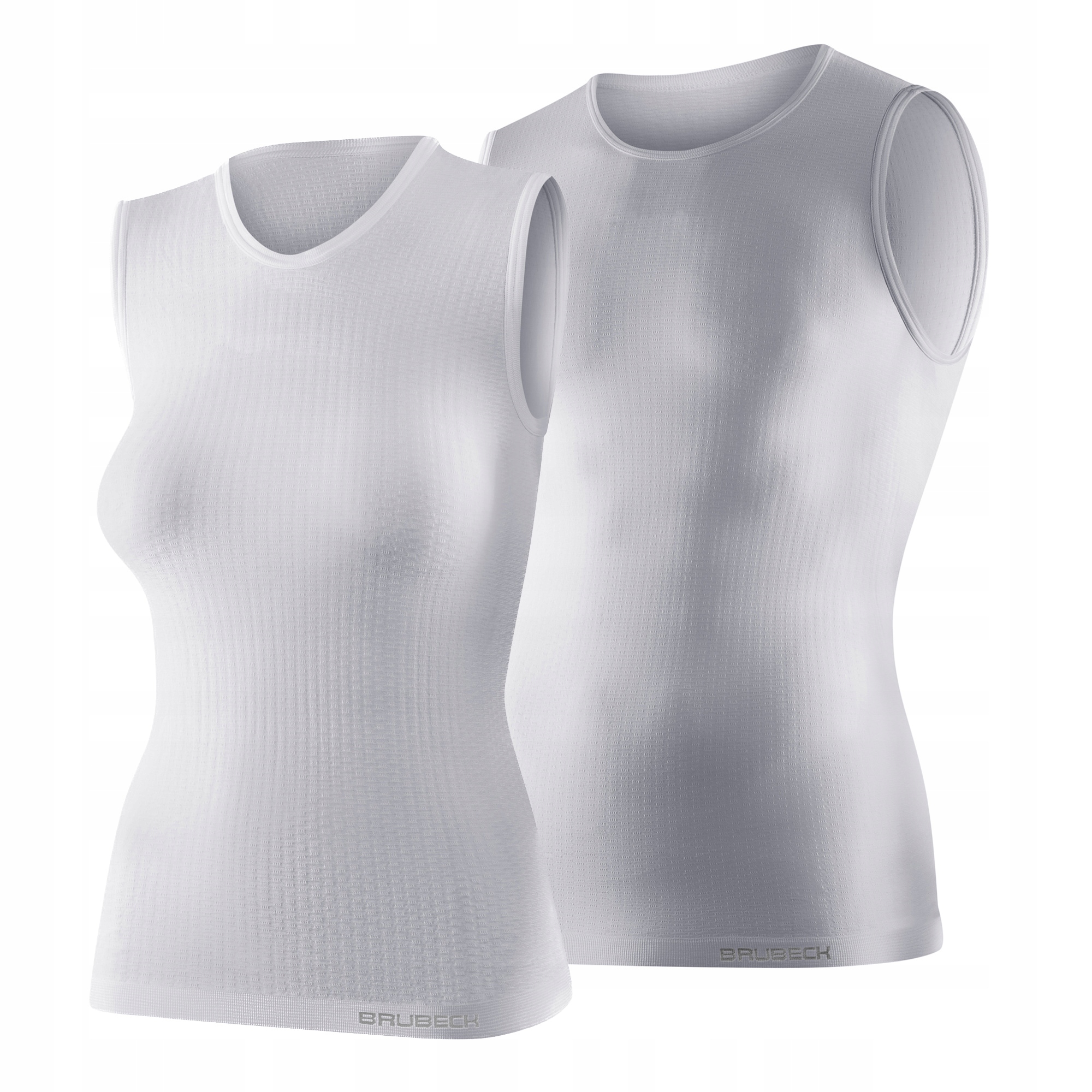 Brubeck Base Layer Koszulka Termoaktywna Unisex Bezrękawnik Potówka Biała