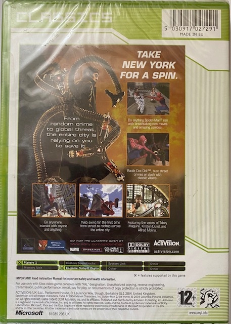 Spiderman 2 XBox Nowa Folia EAN (GTIN) 5030917027291