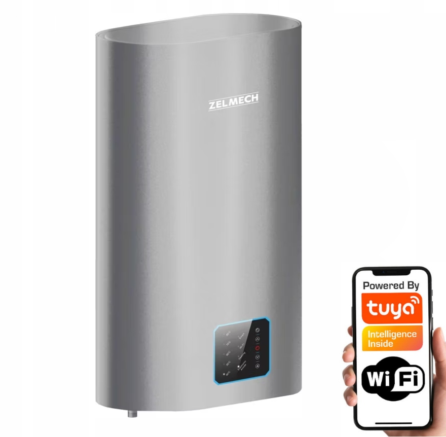 Bojler elektryczny podgrzewacz wody Zelmech Tenax Slim Pro WiFi 80 73 L