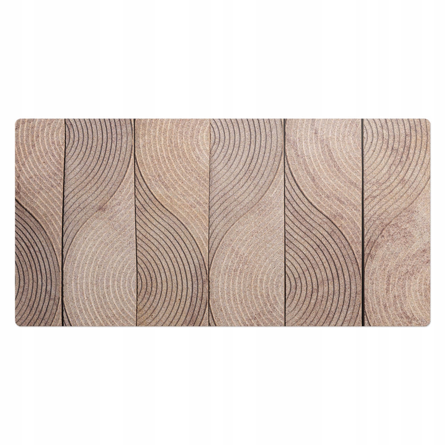 Herní podložka pod myš a klávesnici Vlny v odstínu dřeva 100x50 cm