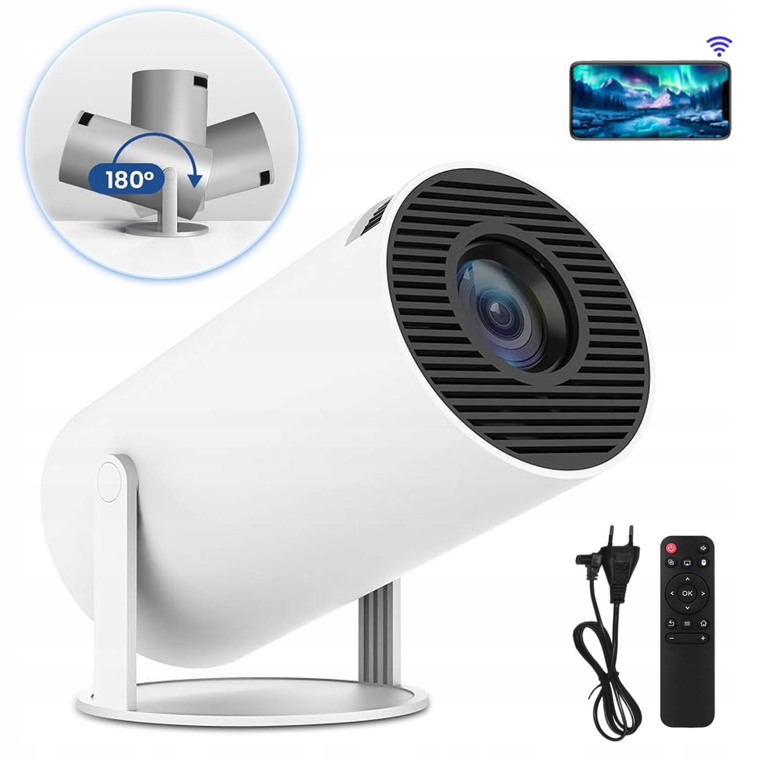 Inteligentní Projektor 1080P, Přenosný Projektor Pro Malý Android Os 11.0