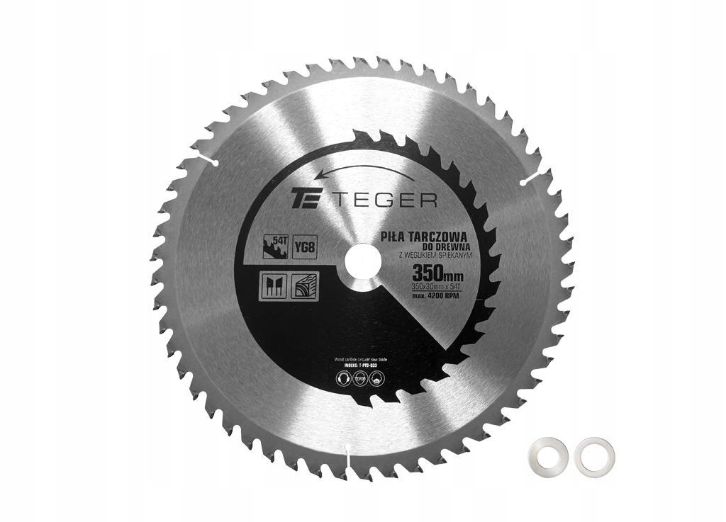 Kotoučová pila na dřevo s karbidem 350x30x54T Teger, T-PTD-033