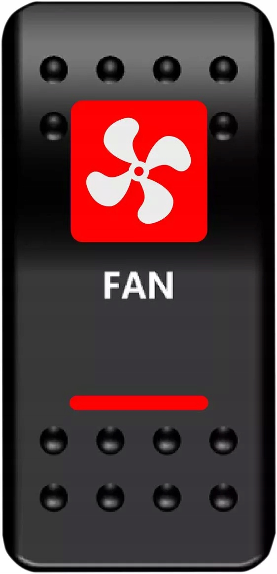 Przełącznik wentylatora ATV Moose Utility czerwony QUAD ATV