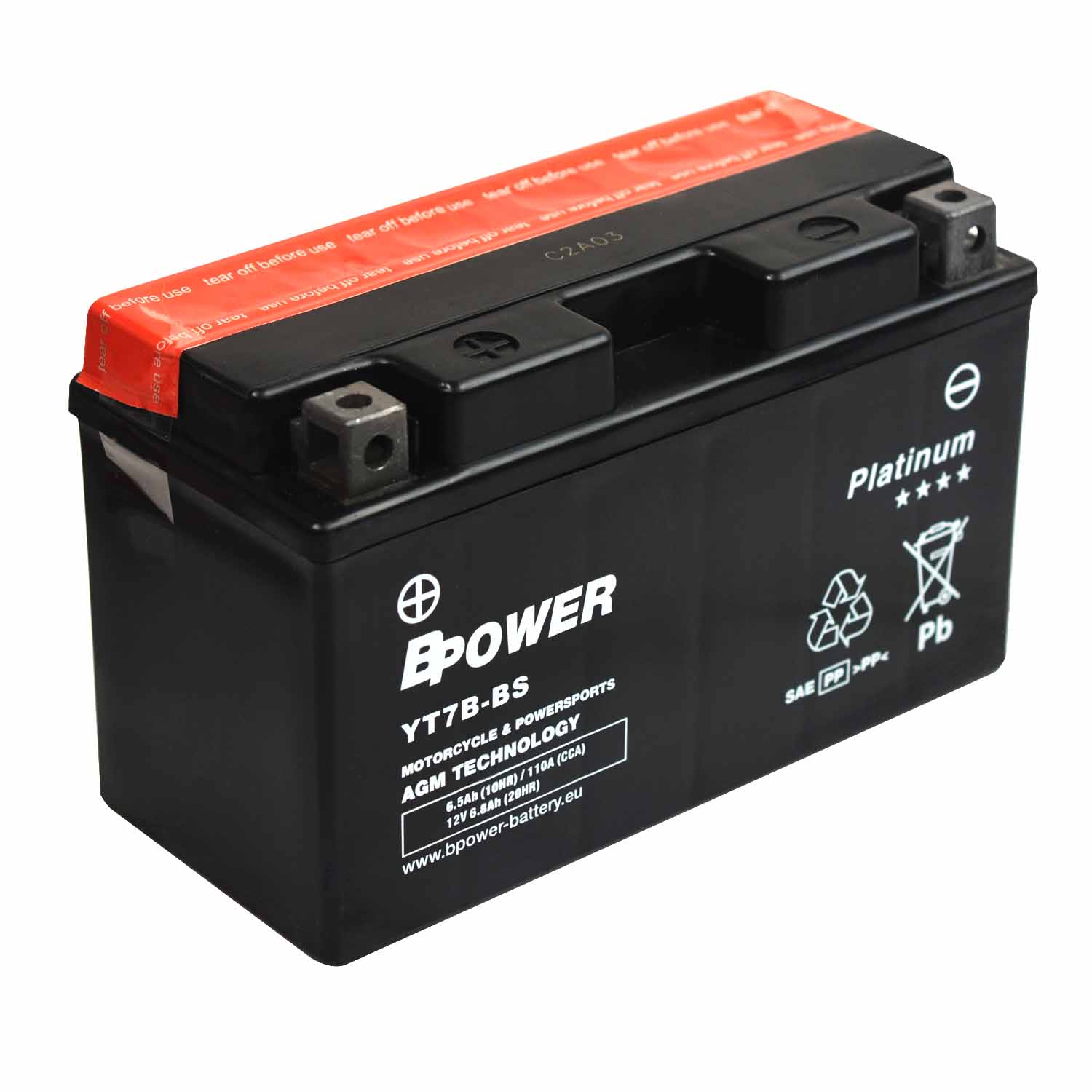 Bpower Platinum AGM YT7B-BS 12V 6.5 Ah 110A ET7B