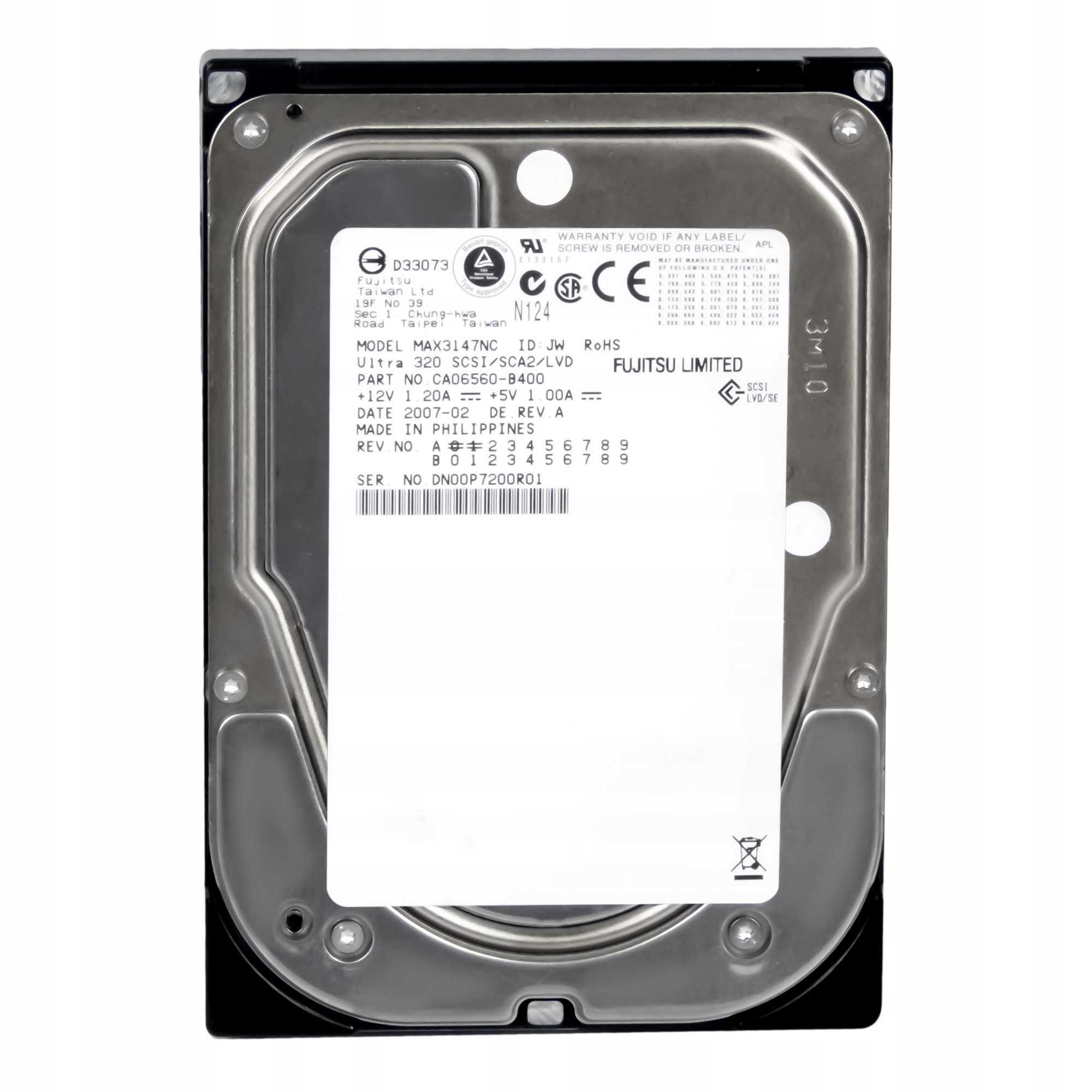 Fujitsu 146GB 15K 8MB Scsi U320 3.5'' MAX3147NC