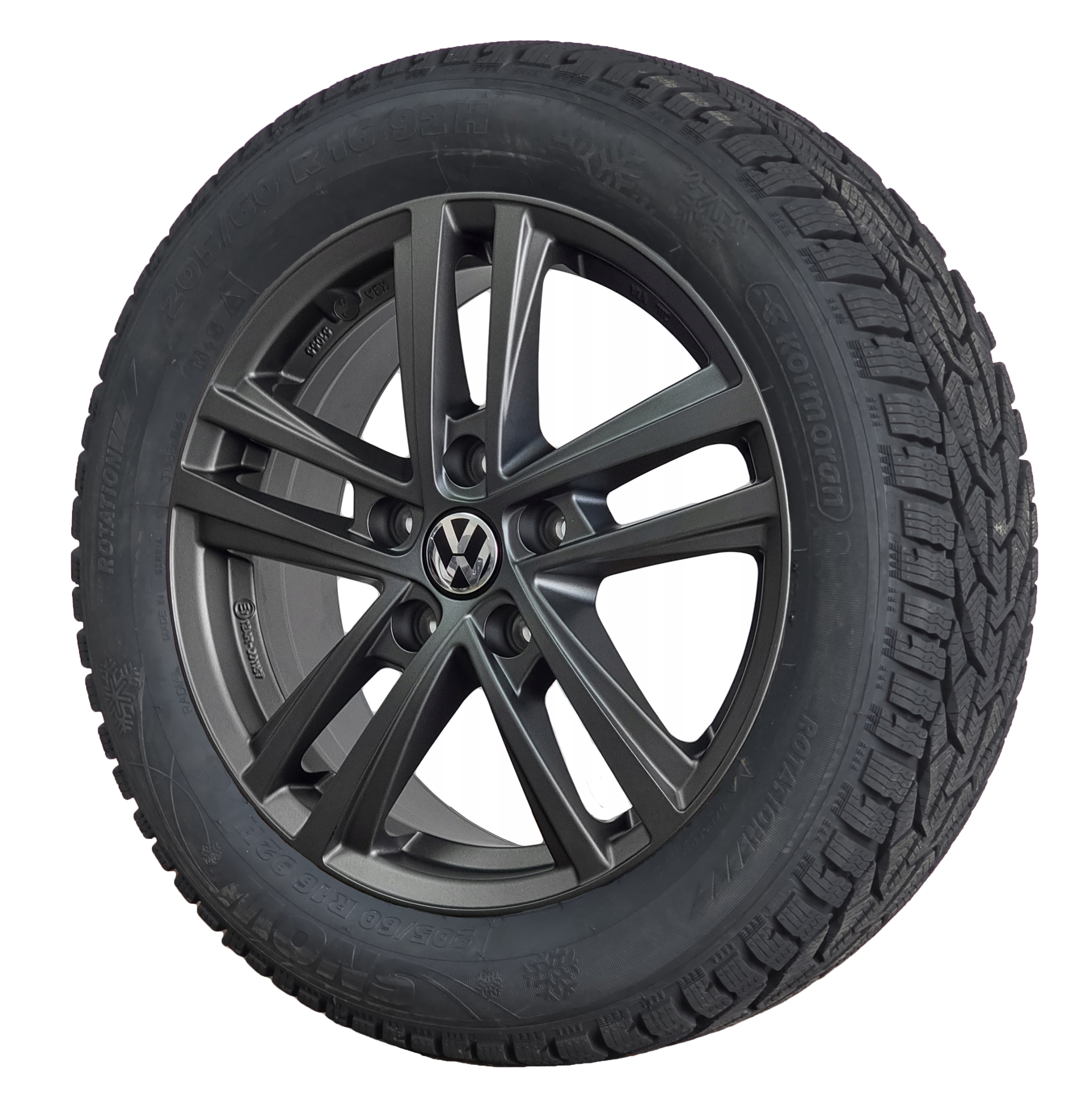 Nové Grafitové Kolesá Audi Q2 Vw T-Roc Taos Kormoran 205/60R16 16 Cali 2025