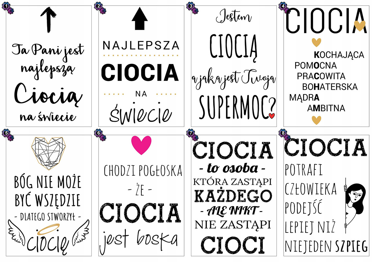 TORBA MATERIAŁOWA NAJLEPSZA CIOCIA prezent Marka Fabryka Naklejek