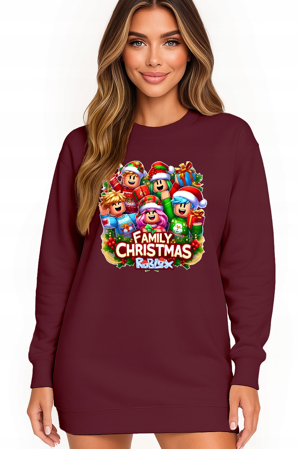 Mikina Dámská Vánoční Oversize Šaty Roblox Dárek K Vánocům M