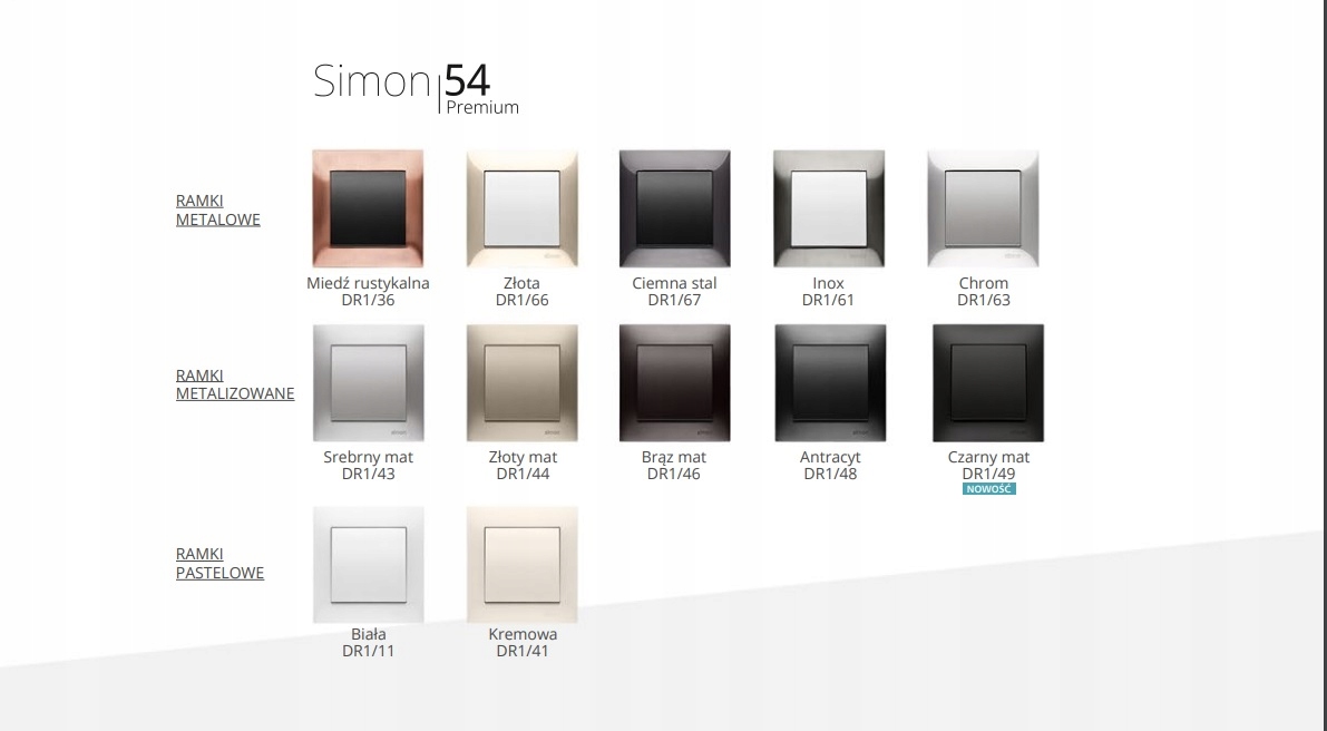 Ramka pojedyncza szklana śliwka DRN1/89 Simon54 Marka Kontakt-simon