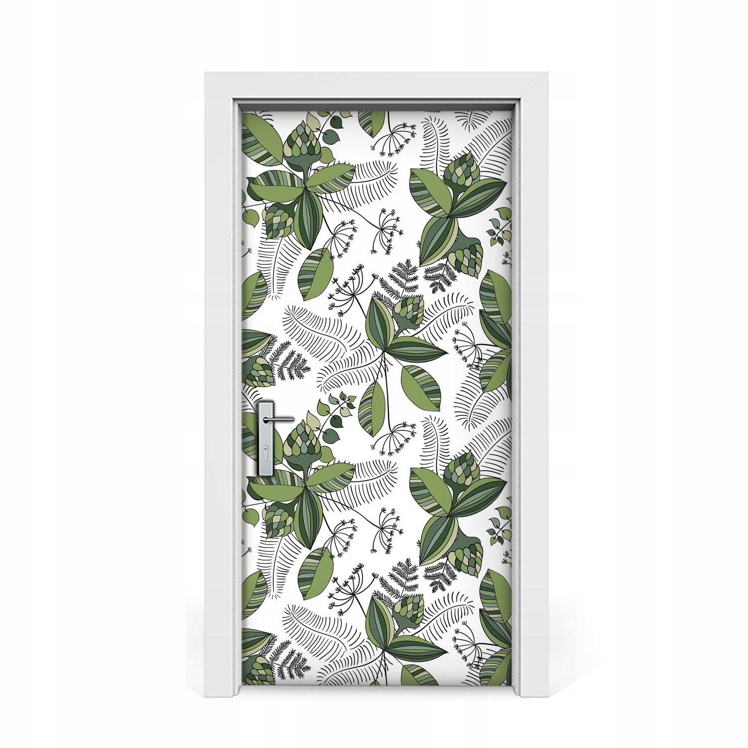

Naklejka na drzwi okleina Botaniczny wzór 95x205