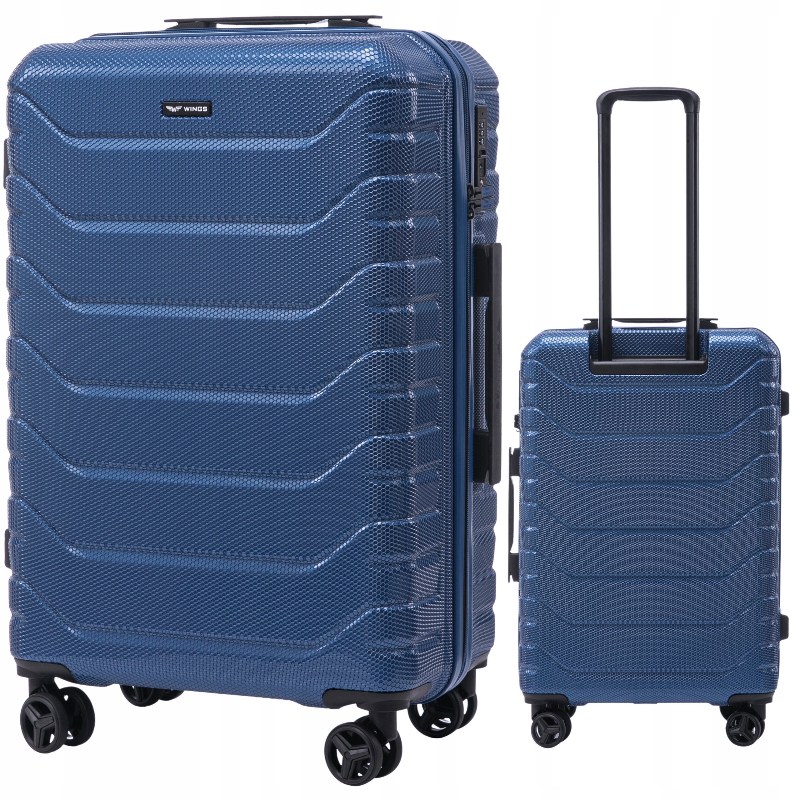Střední kufr do letadla Ryanair Zavazadla Wings se 4 kolečky z polykarbonátu