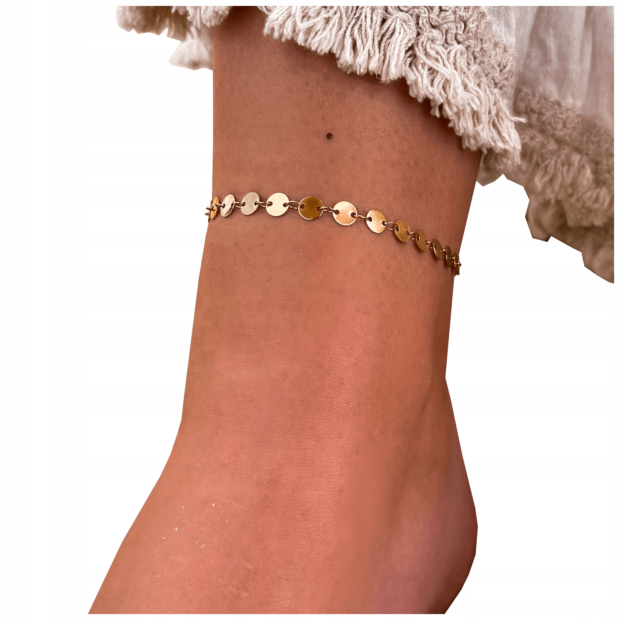 

bransoletka na nogę stal chirurgiczna kółeczka