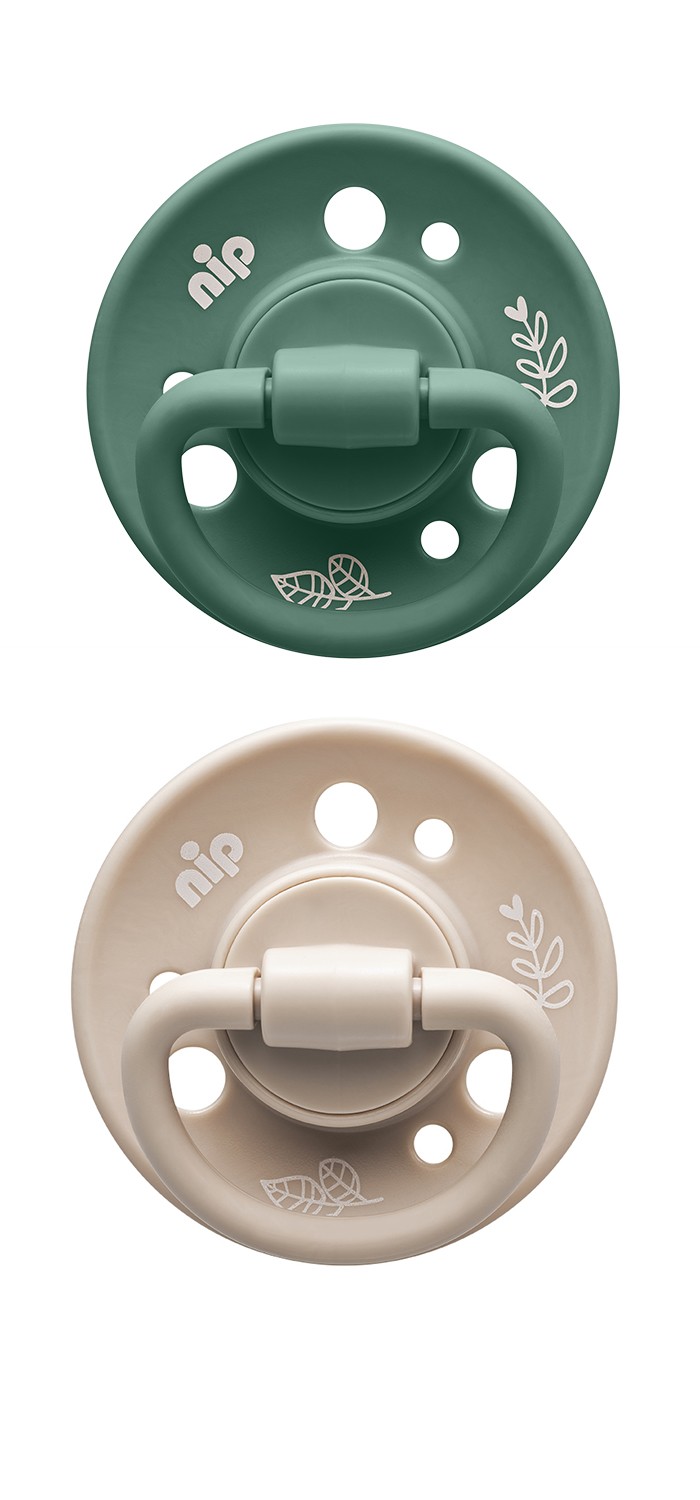 nip Smoczek 2 "Cherry Green", 6m+, 2 szt, latex
