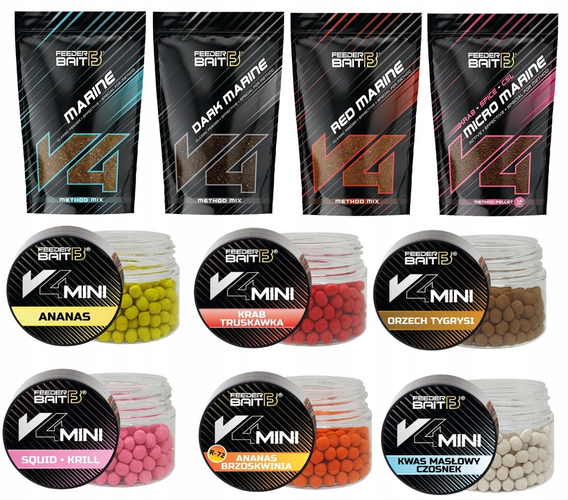Feeder Bait Pellet V4 Celý set Dumblesy 3x Methodmix a Pellet 1,5 mm