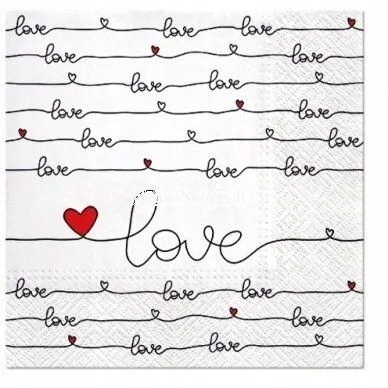 

Serwetki papierowe Love Connection 33x33cm 20sztuk
