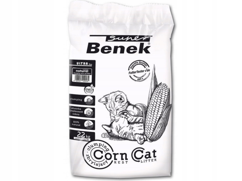 Żwirek dla kota Benek Corn Cat Ultra Naturalny 22534 35 L