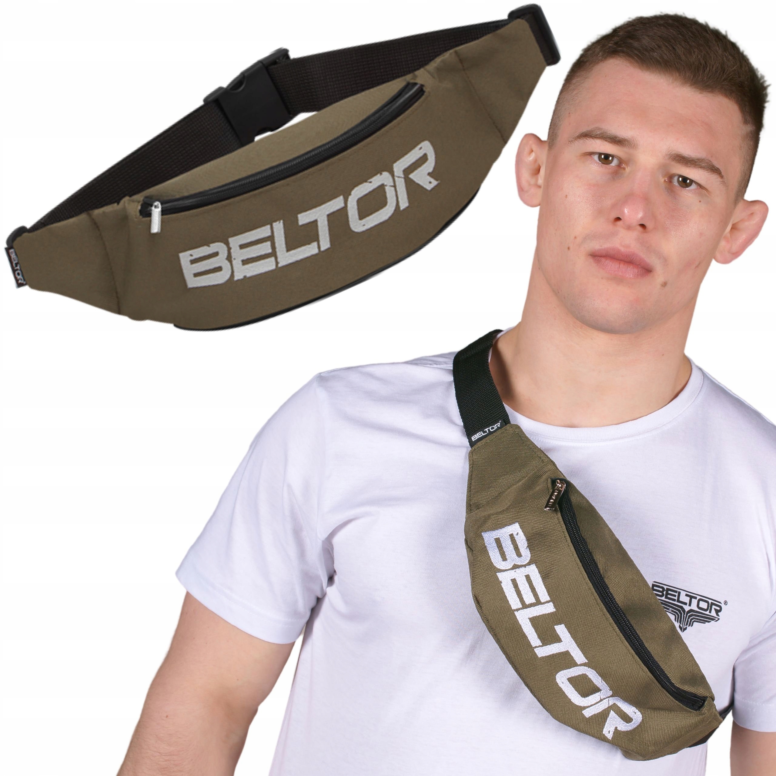 BELTOR SASZETKA NERKA BIODROWA TOREBKA SPORTOWA STREETZ KHAKI ZIELONA