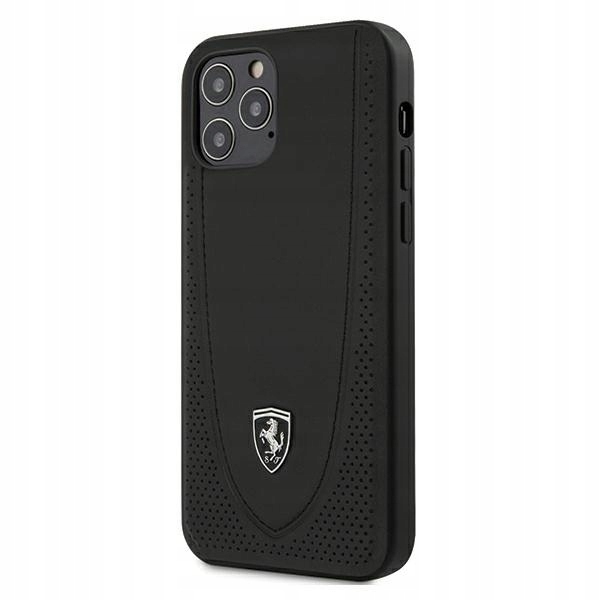 Etui Ferrari Off Track Perforated na iPhone 12 iPhone 12 Pro czarne