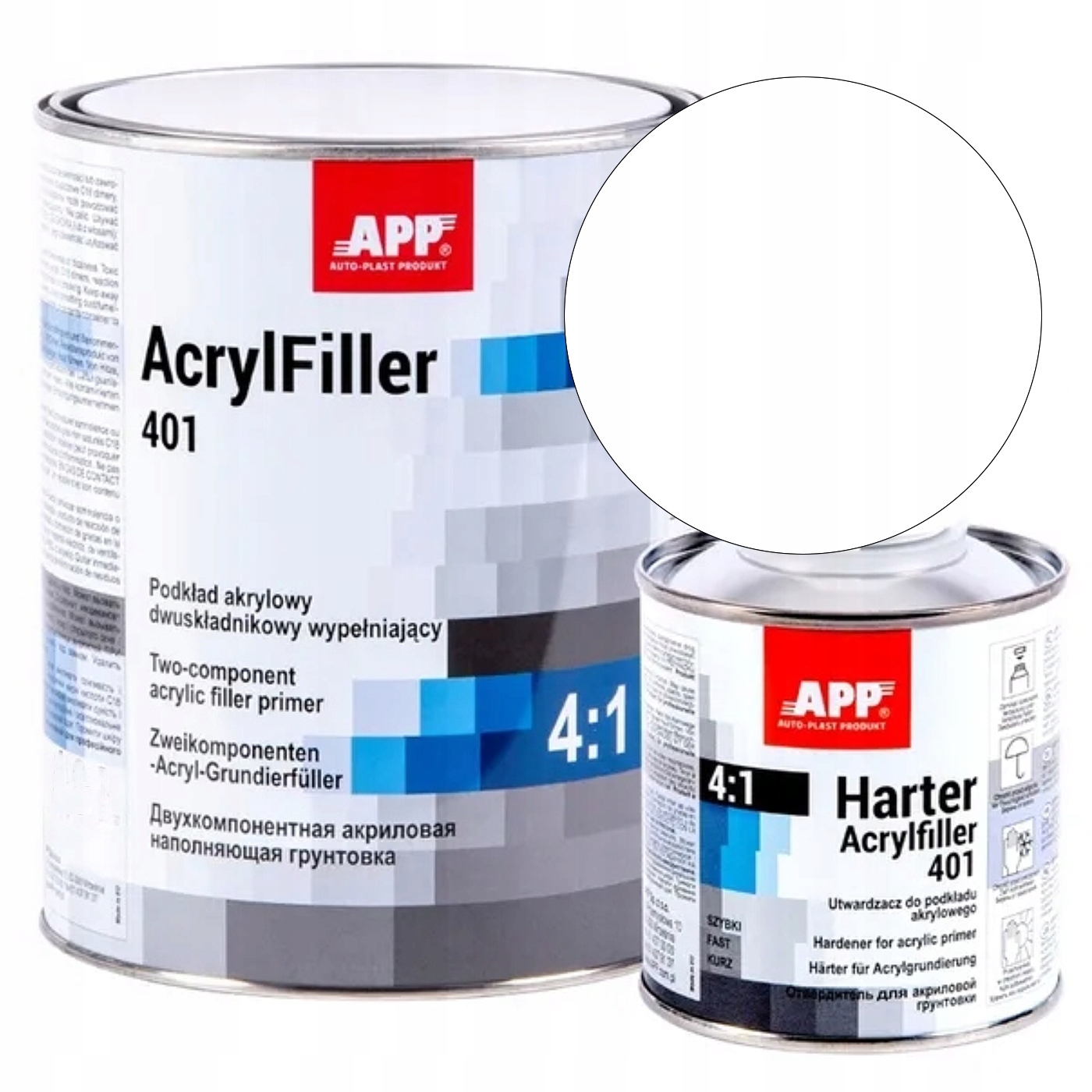 App akrylový základní nátěr výplňový podklad 2K Hs Bílý 1L