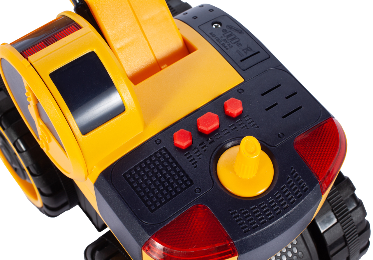 KOPARKA Z NAPĘDEM 23CM DLA DZIECI POJAZD BUDOWLANY DZWIĘK PRACY KLAKSON Efekty dźwiękowe świetlne