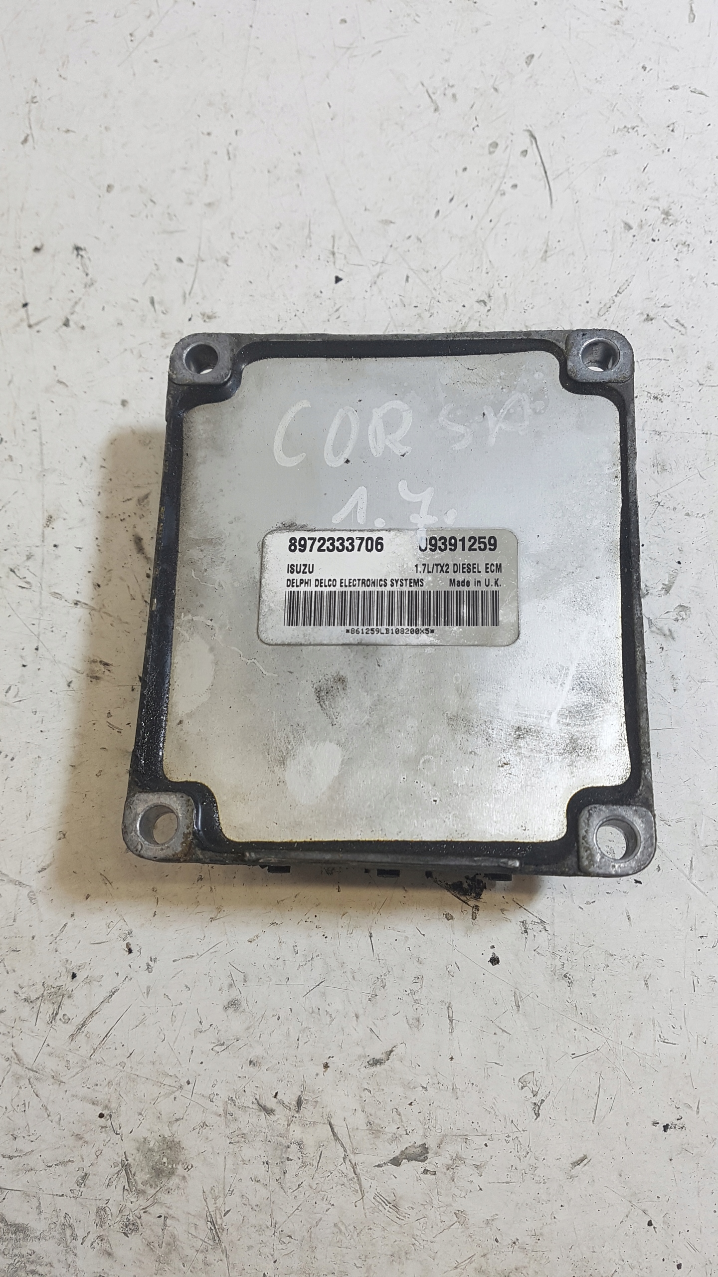 computer of the engine control unit OPEL CORSA C 8972333706