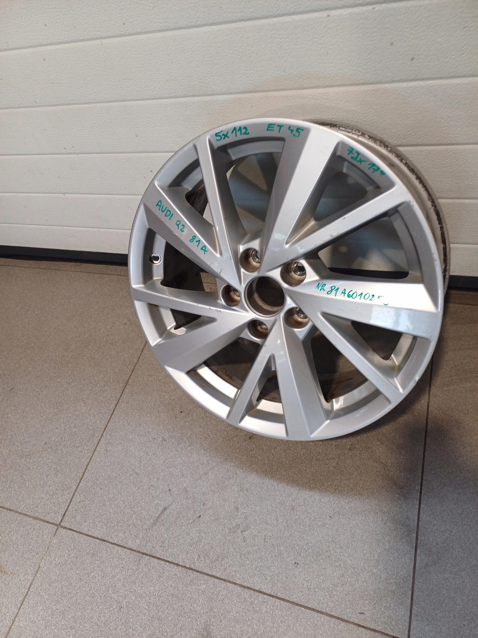 disk disk AUDI Q2 81A 17 5X112 ET45 7J NR 81A601025C