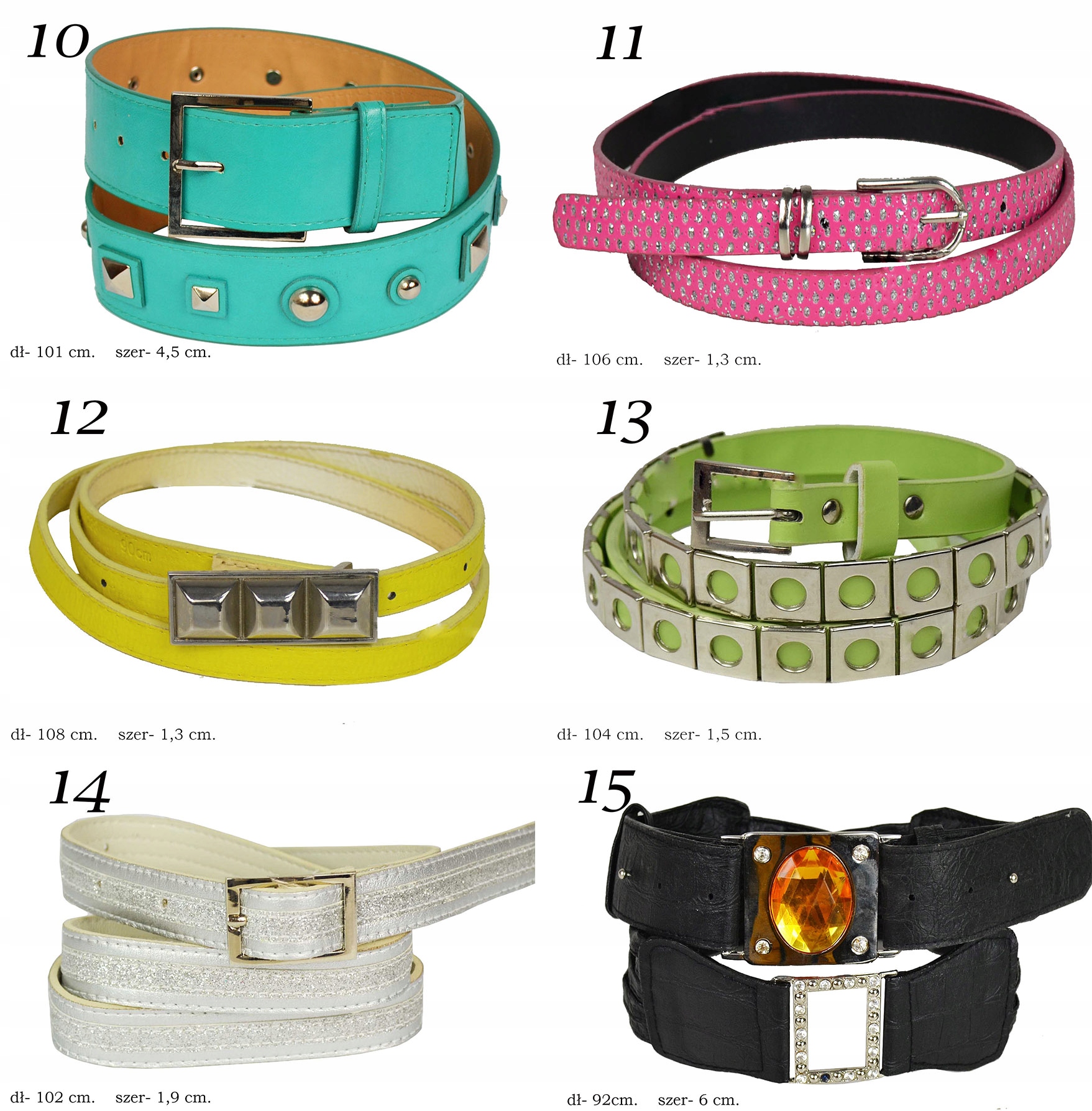 Wąski Pasek Damski PASKI DAMSKIE z Klamerką Marka inna