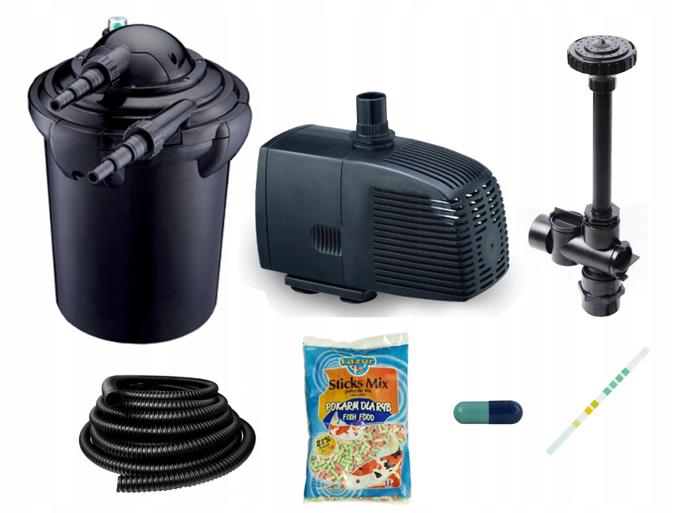 

Filtr Do Oczka 4000L +lampa UV7W+POMPA 2000l/h+WĄŻ