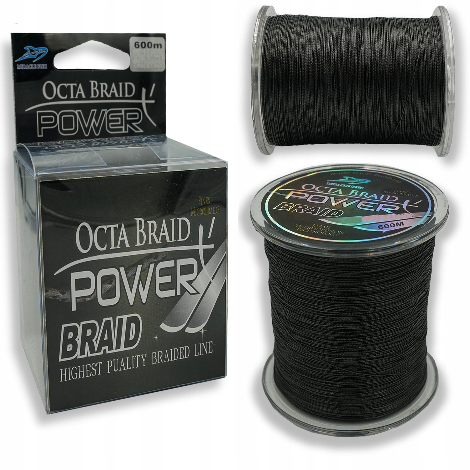 Plecionka Wędkarska Tonąca 4splotowa 0,25mm 600M Wytrzymałość: 21,2 kg