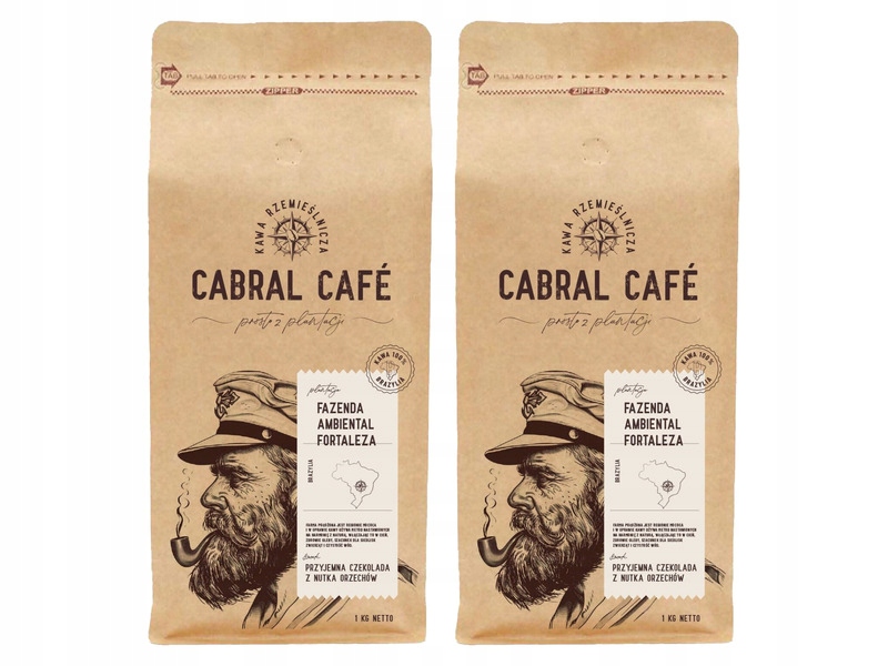 Kawa ziarnista Cabral Cafe Fazenda Ambiental Fortaleza 2x1kg Rzemieślnicza