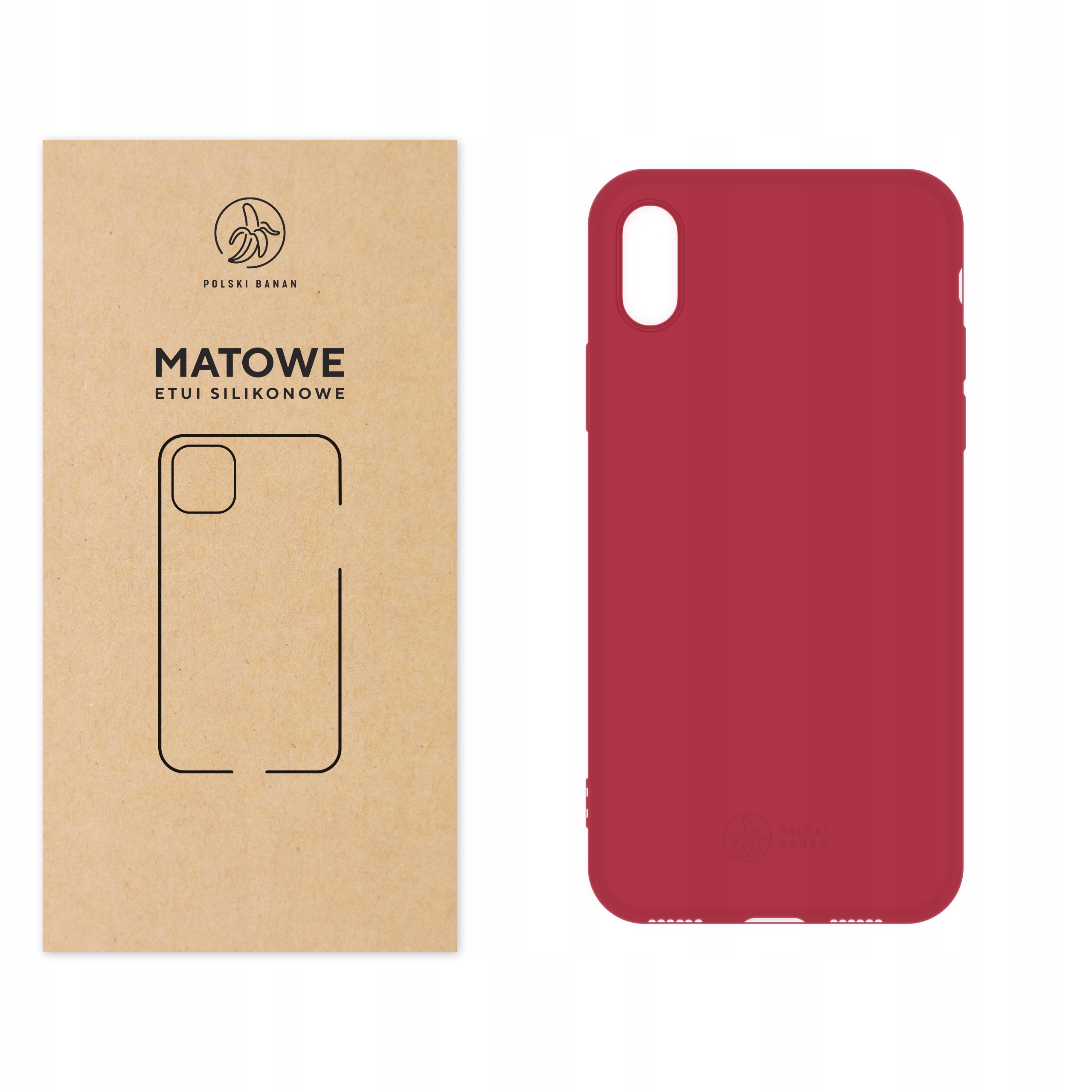 

Etui Matowe do iPhone X Xs wiśniowe