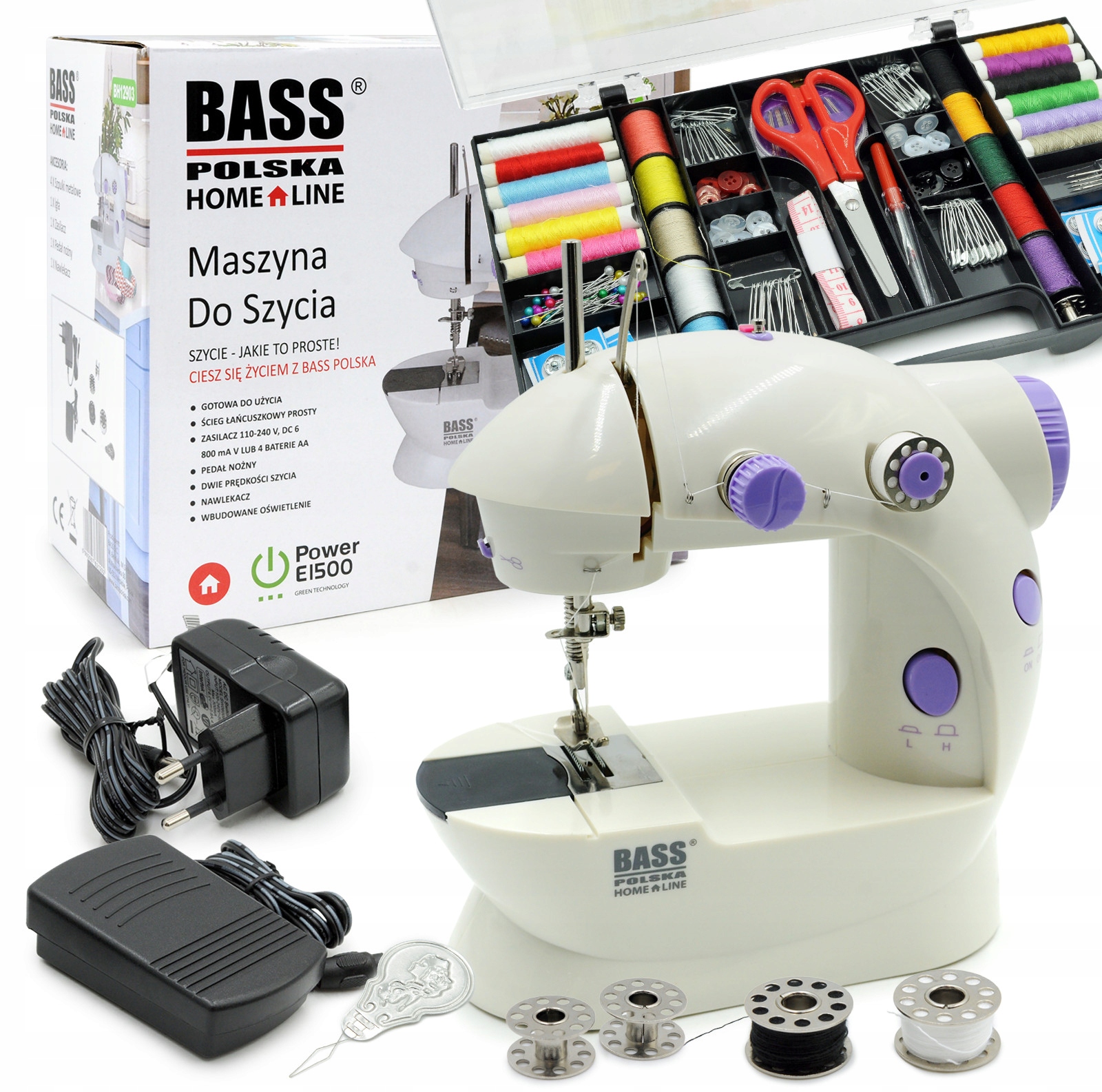 

Bass Maszyna Do Szycia Mini + Zestaw Krawiecki