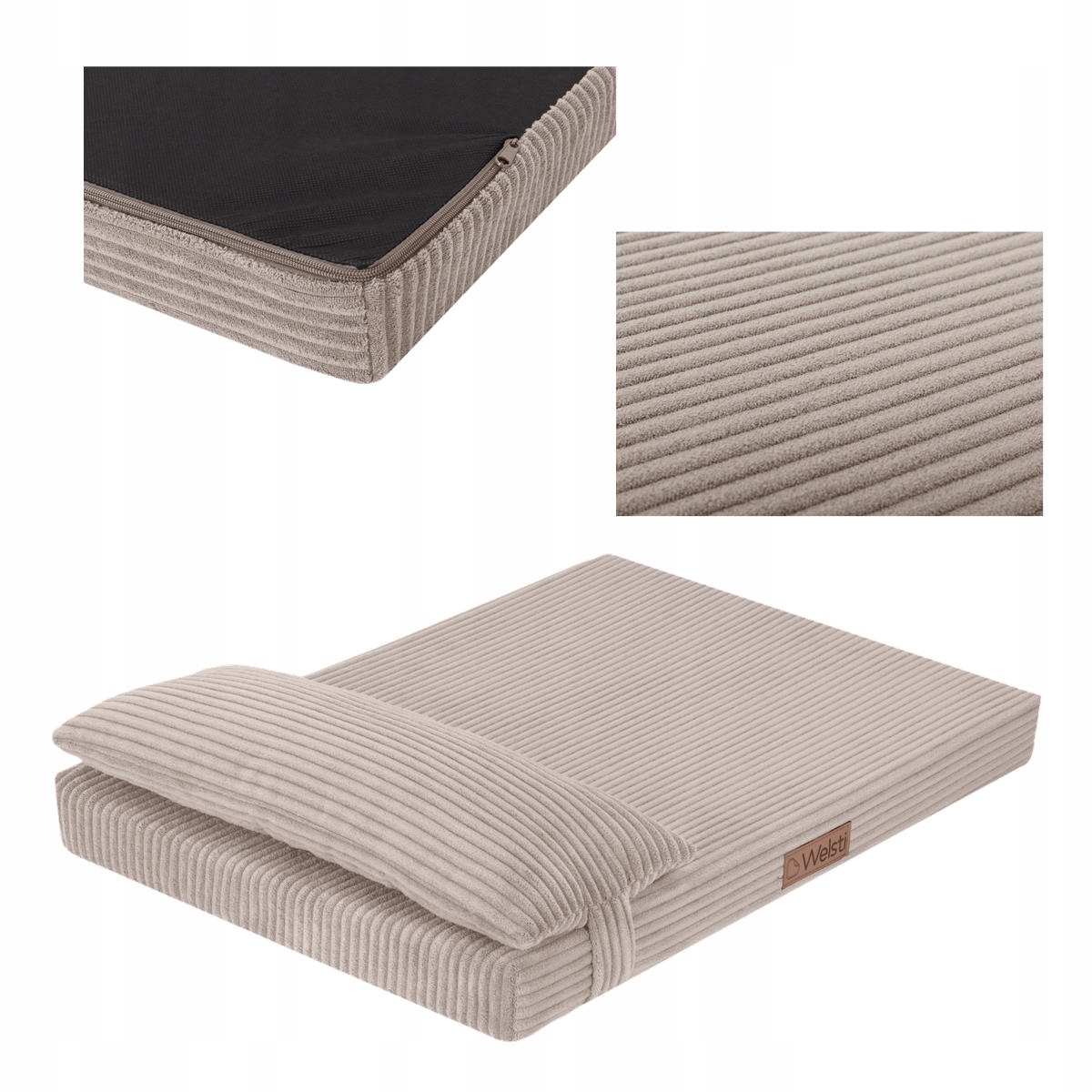 Levně Pelíšek pro psa matrace postel Welsti 130x90 manšestr potah polštář