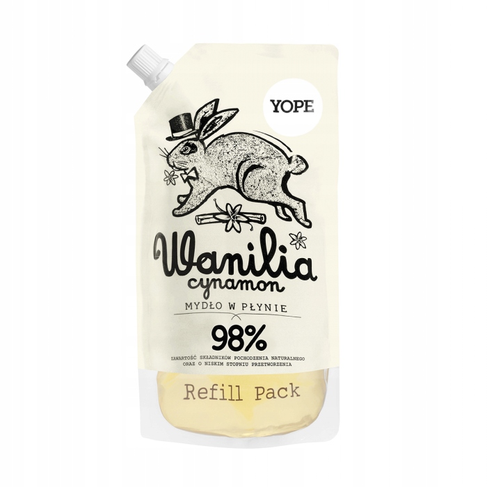 

Yope, Mydło w płynie, Wanilia I Cynamon, Refill, 5