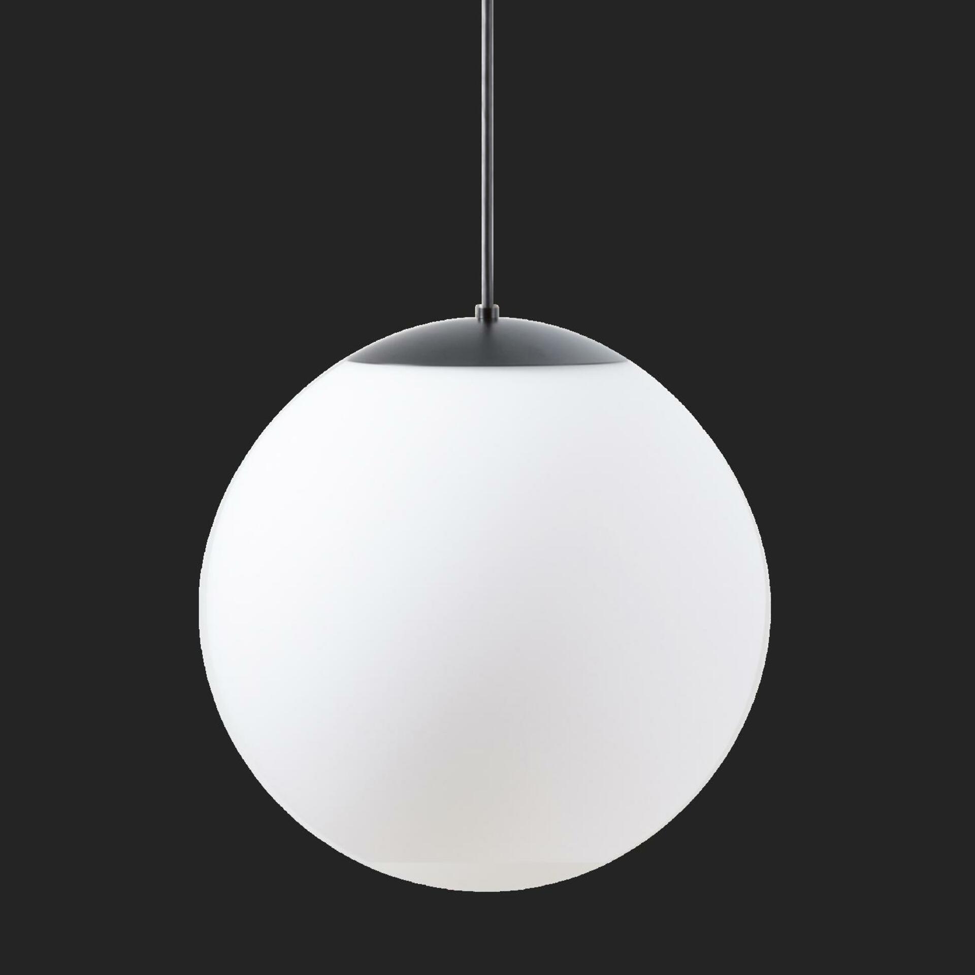 Osmont 62222 Adria S4 Hp závesné sklenené svietidlo čierna biela IP40 3000 K