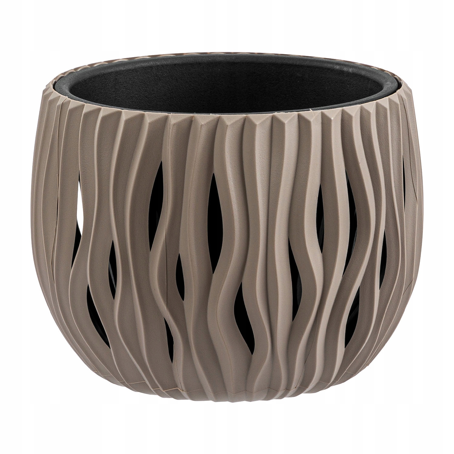 

Doniczka Bowl Sandy DSK150 mocca fale żłobienia