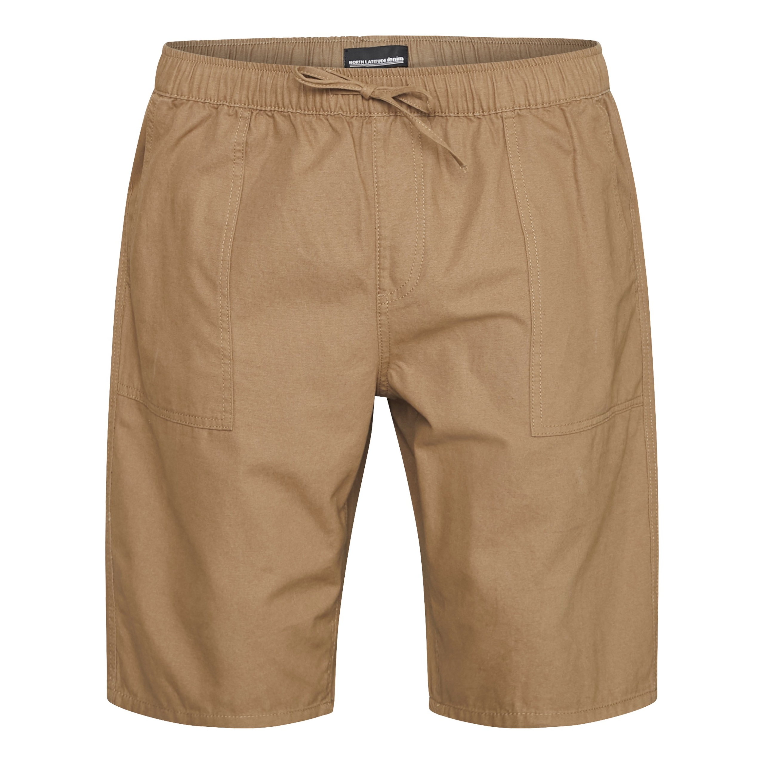 North Latitude Bavlněné Šortky Kraťasy Velké Velikosti, Hnědé, 6XL