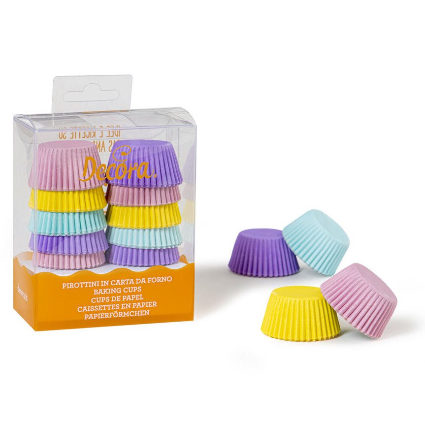 

Mini papilotki na muffinki Decora pastel 200 szt