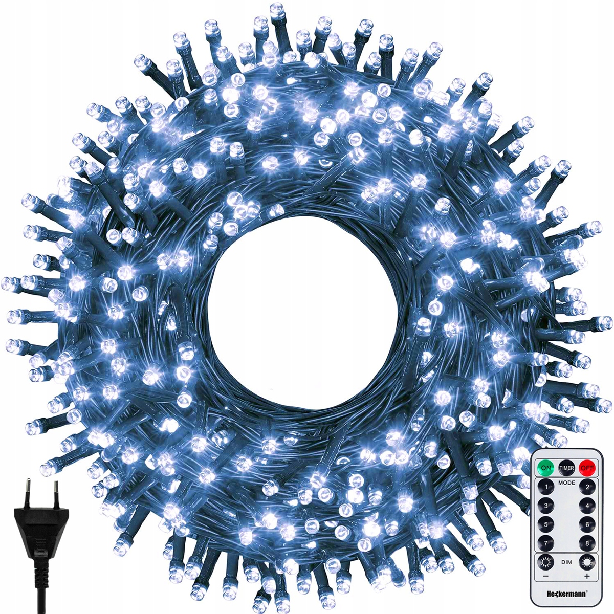 LAMPKI CHOINKOWE ŚWIĄTECZNE ZEWNĘTRZNE WEWNĘTRZNE IP44 BIAŁY ZIMNY 500 LED Stan opakowania oryginalne