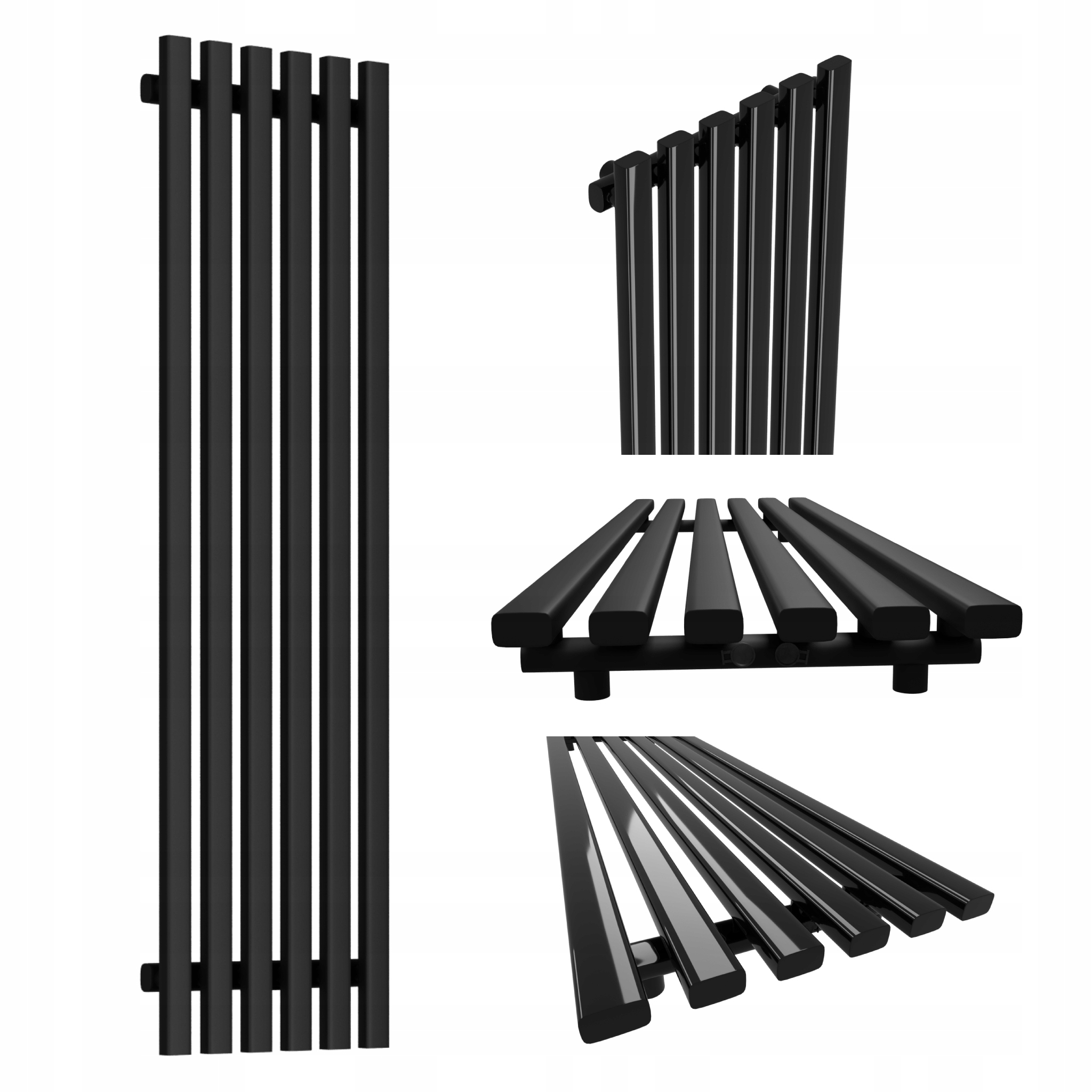 Dekorativní radiátor HORYZONT6 140x45 černý mat