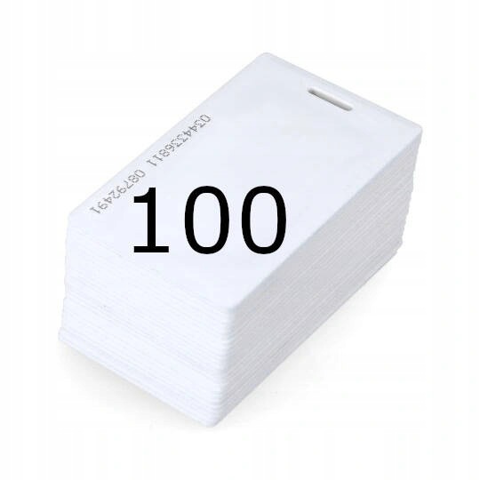 Karta Mifare S302BNR 1 8 mm bílá +č. +otvor 100 kusů