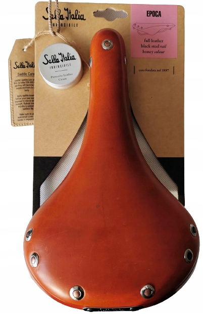 Selle Italia Epoca Siodełko Skórzane Brązowe 630g