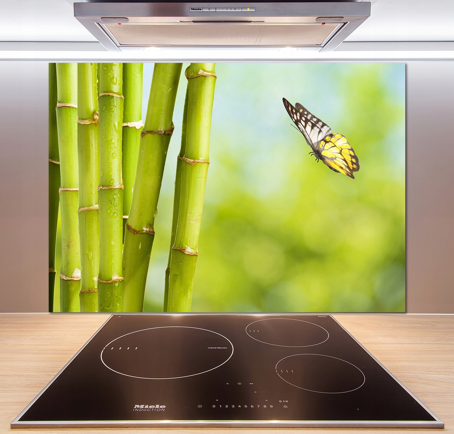 

Panel do kuchni Bambus i motyl 100x70 cm + Klej