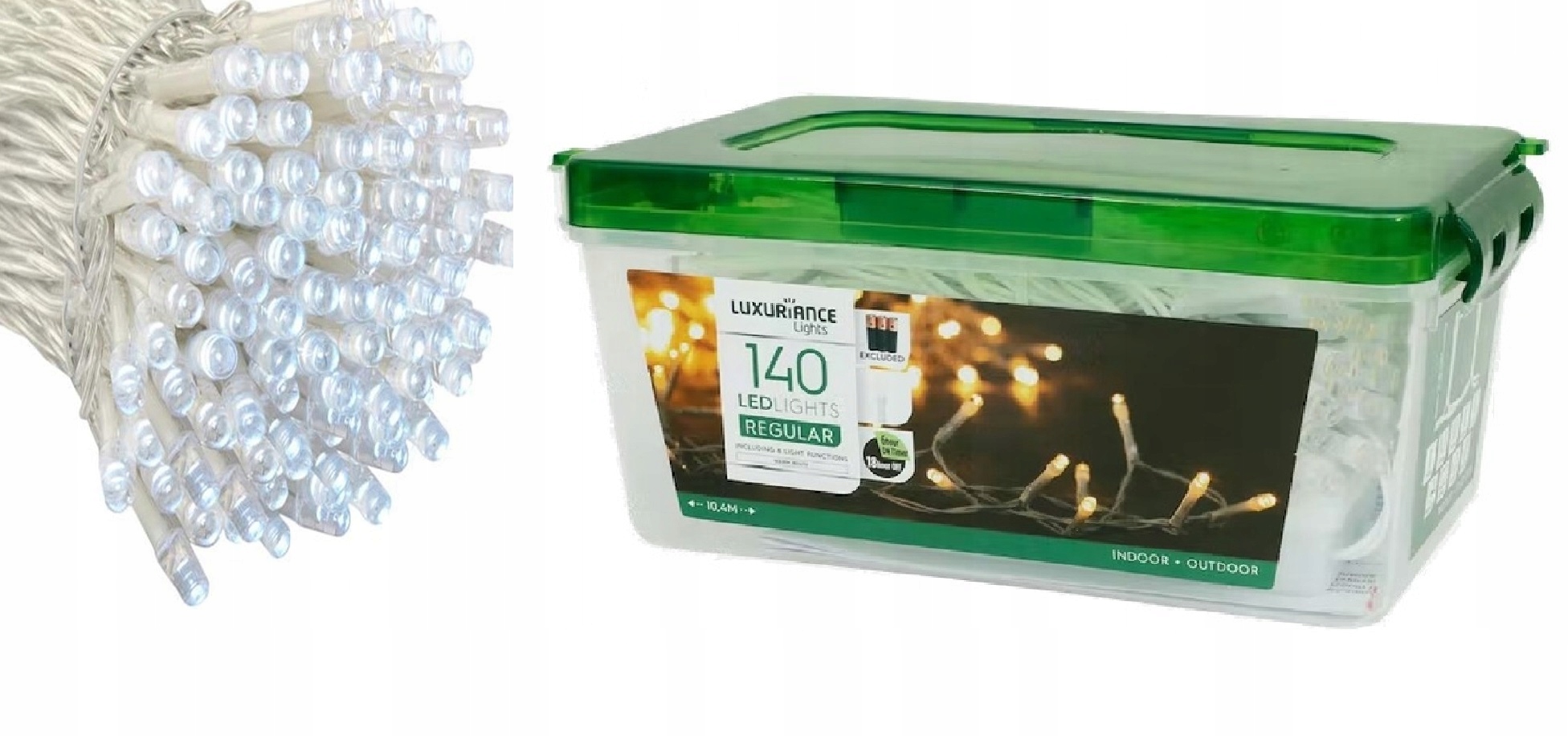 

Lampki Led Zewnętrzne Wew 140LED białe Na Baterie