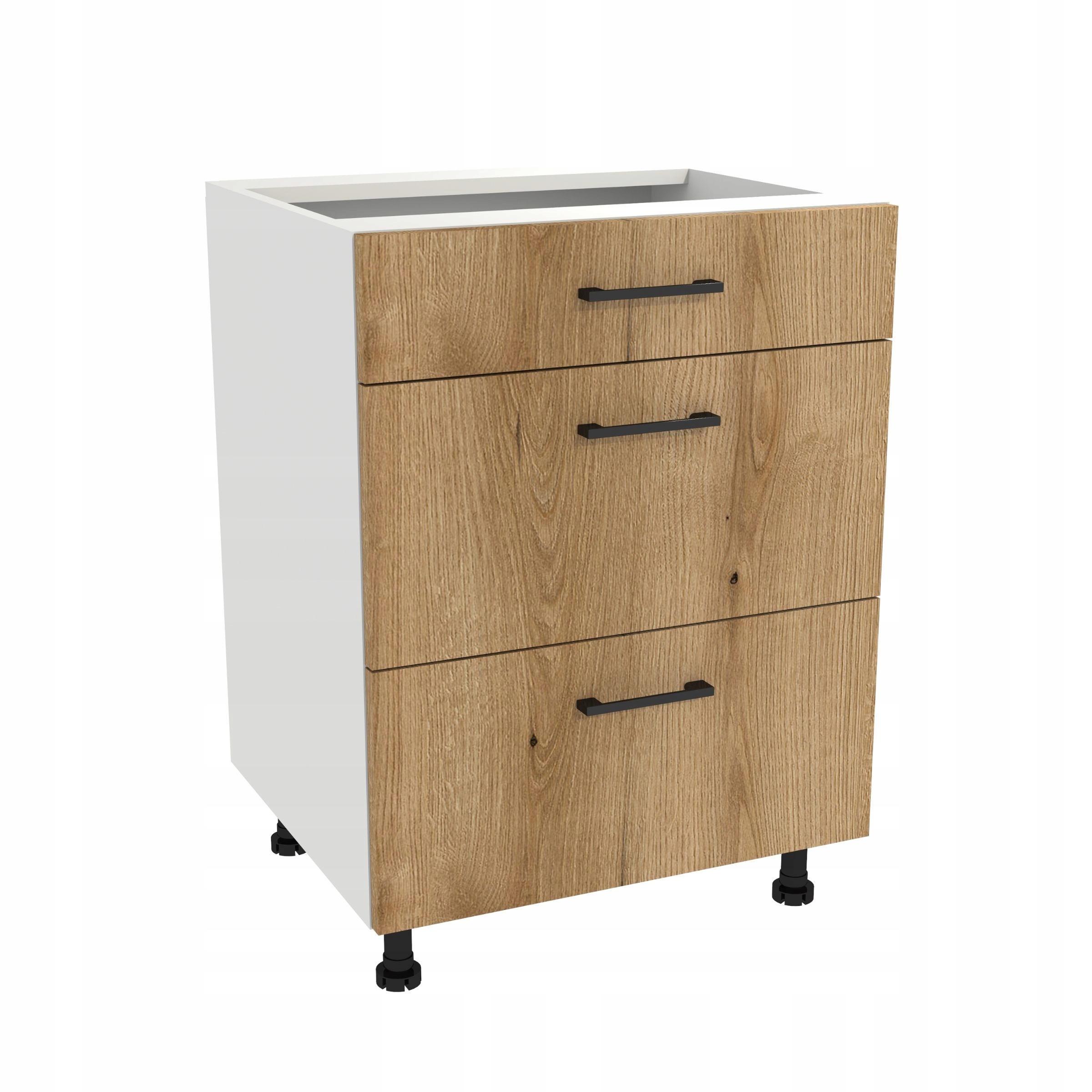 Kuchyňská skříňka se zásuvkami Slim 60 Capri Bílý přední dub Evoke