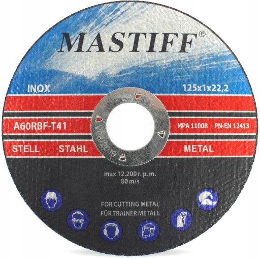 

Tarcza Do Cięcia Metalu STALI-125/1 Mastiff 100szt