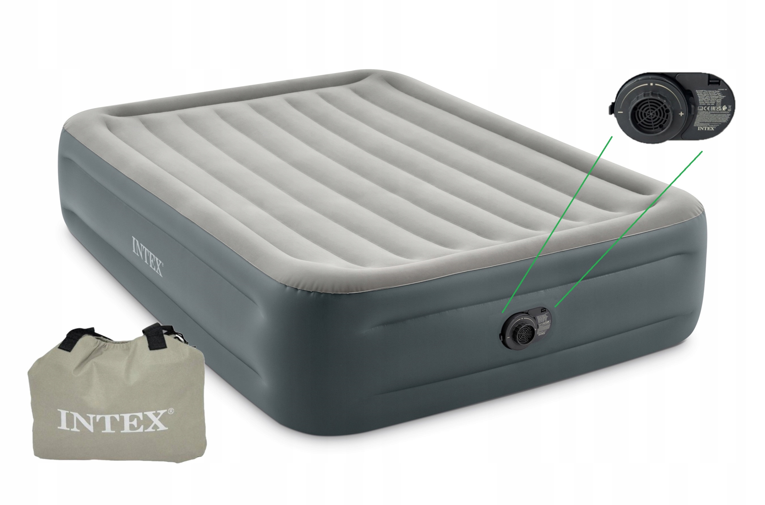 

Łóżko do spania z pompką 152x203x46 64126 Intex