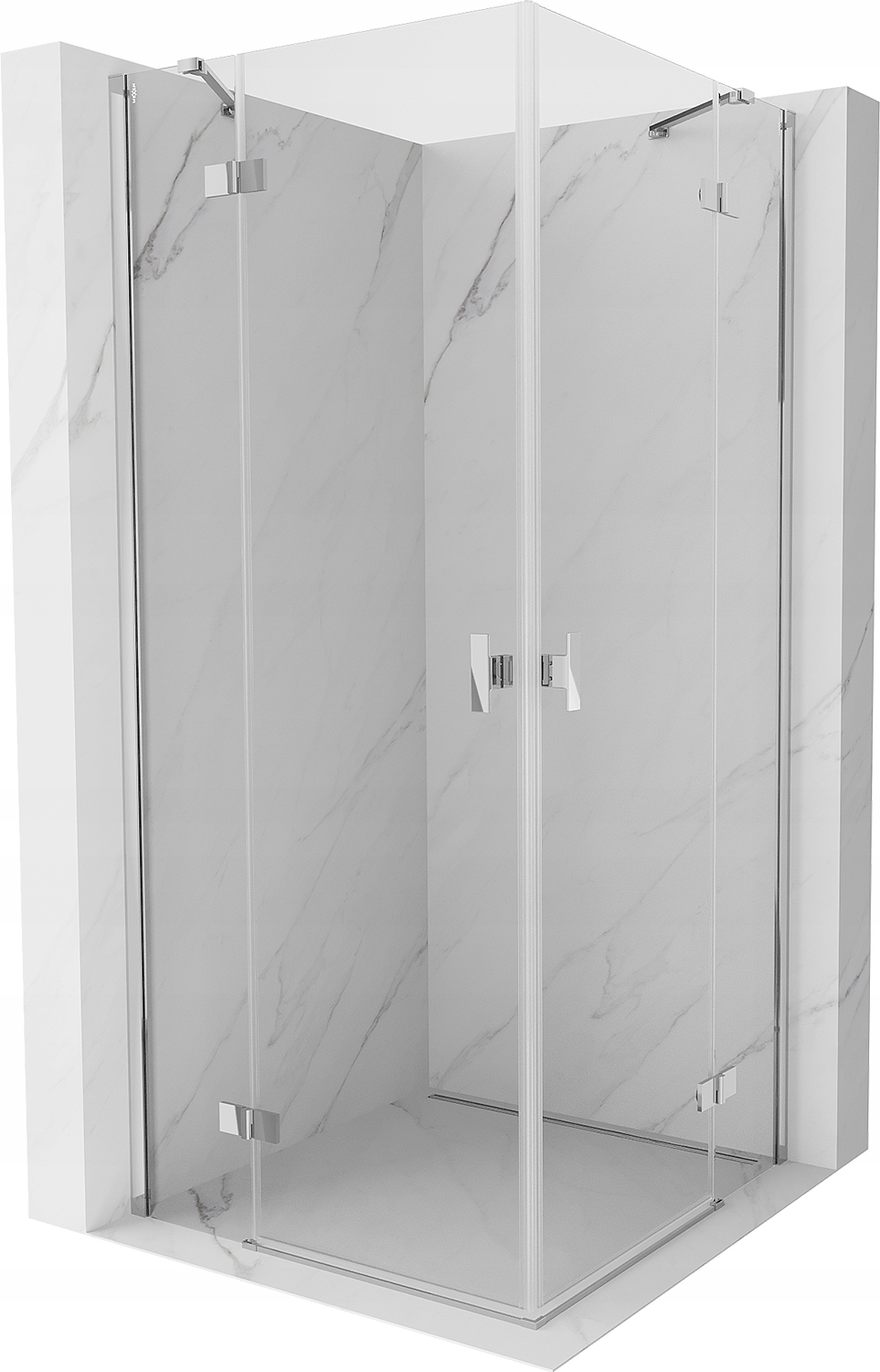 Mexen Mist-h Duo Kabina Prysznicowa Uchylna 80X80 CM Transparent Chrom
