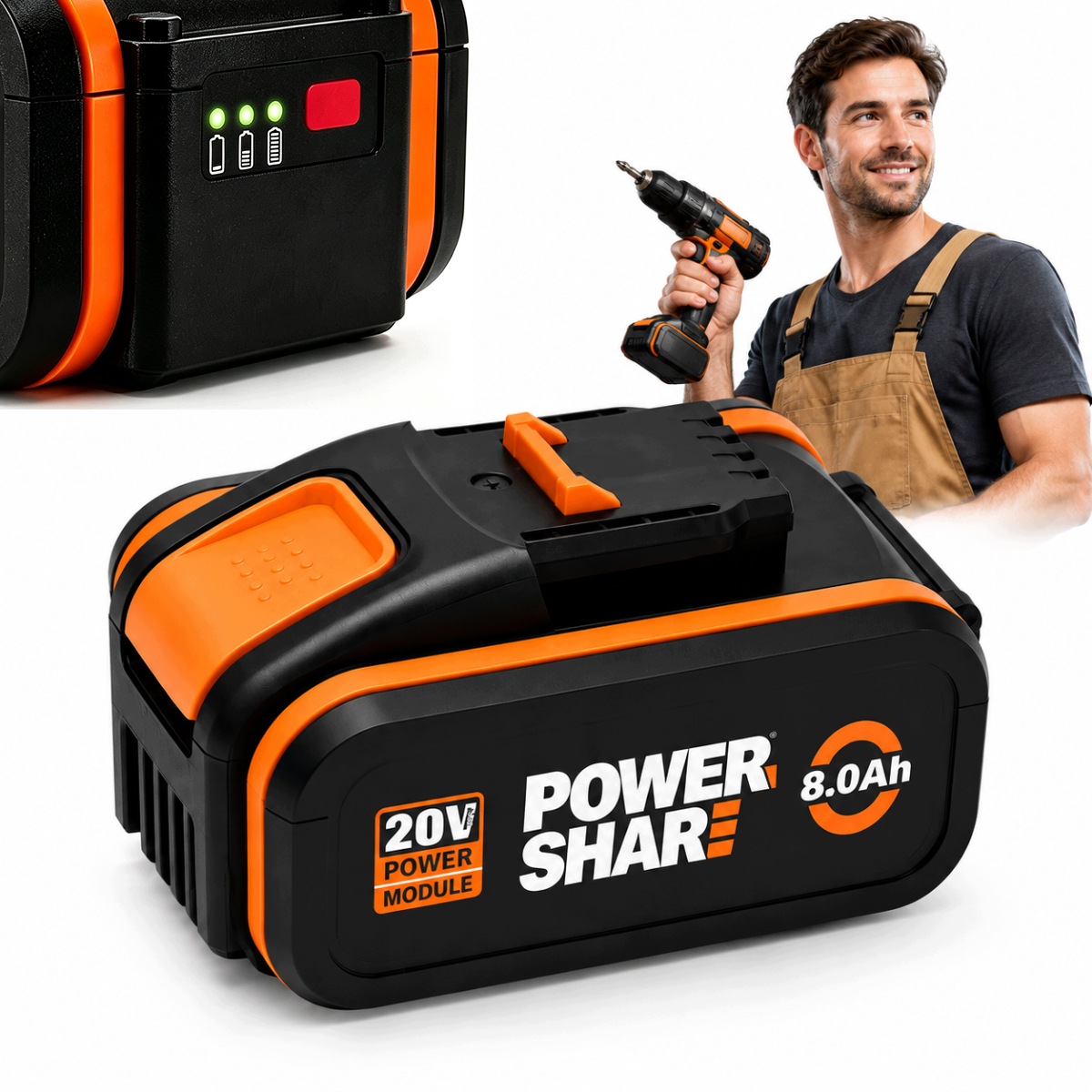 Akumulator 20V 8.0AH Zamiennik Do Elektronarzędzi Worx WA3572 WA3553 WX390
